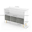 Kids bookcase with Collapsible Fabric Drawers Children's Book Display Toy Storage Cabinet Organizer White/Gray - Korvel
