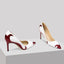 Red and green dragonfly pointed slender heel banquet women's shoes color blocked single shoes for women - Korvel