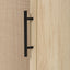 Elegant Freestanding Corner Cabinet with Rattan Doors