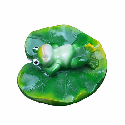 Floating Frog and Fish Pond Scenery Water Surface Decoration Water Fountain Resin - Korvel