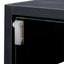 Black Glass Door Shoe Box Shoe Storage Cabinet With RGB Led Light - Korvel