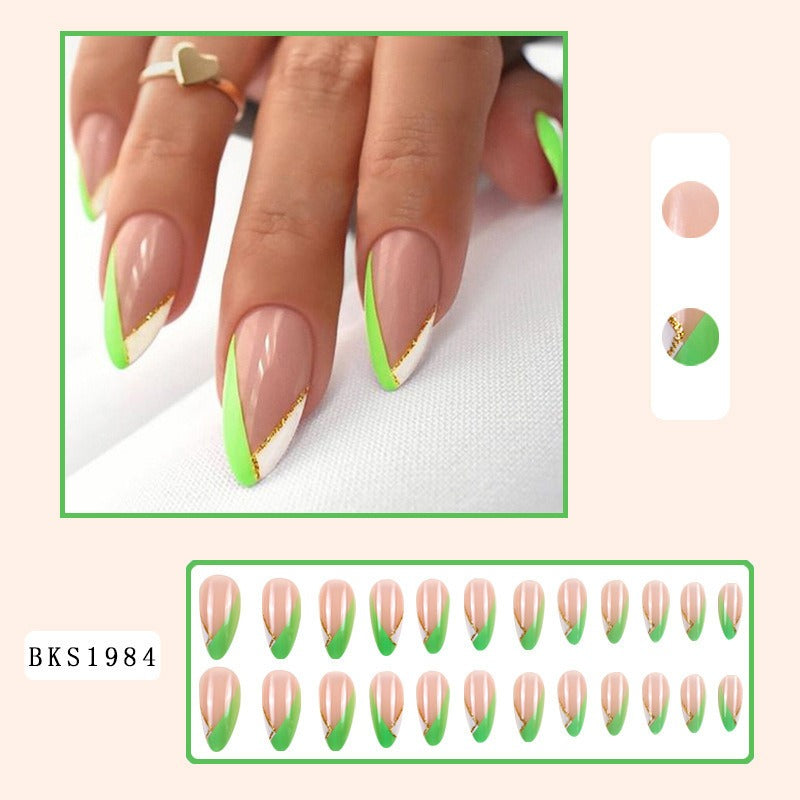 Mid-Length Almond Nail Art Patches for Stylish Looks