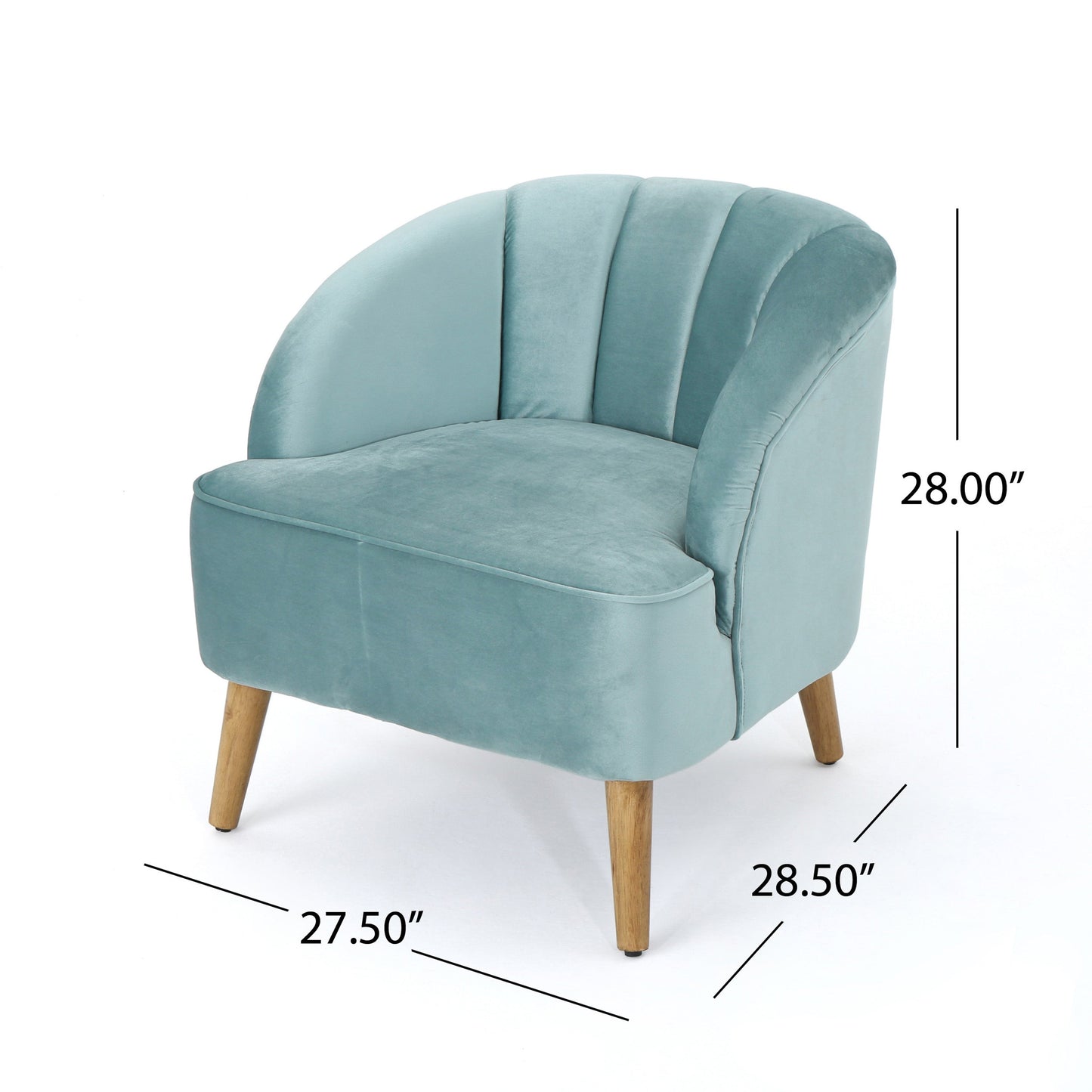 Elegant Blue Velvet Armchair