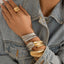 Punk style exaggerated irregular folds personalized winding fish tail bracelet Bracelet - Korvel