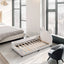 Twin Size Upholstered Daybed with Carton Ears Shaped Headboard White - Korvel