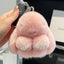 Cute Rex Rabbit Fur Doll Bunny Car Keychain Pendant Mini Bag Plush Dead Ornament Rabbit - Korvel