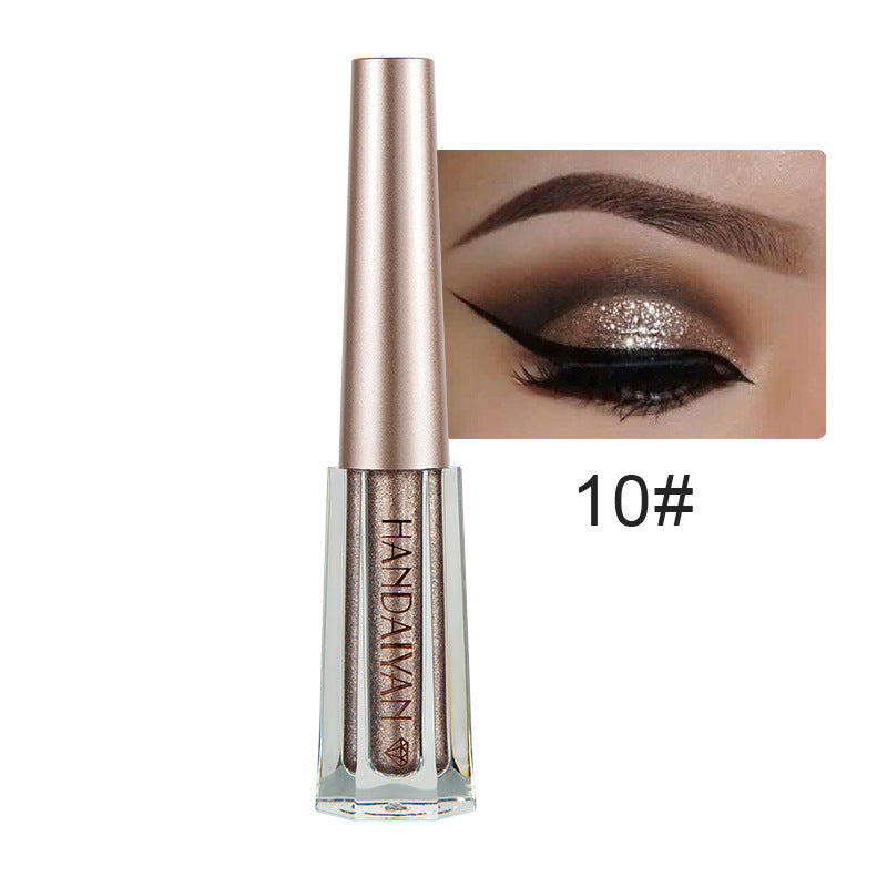 HANDAIYAN Diamond Pearl Liquid Eye Shadow 12 Colors Shining Bright Eye Shadow Liquid - Korvel