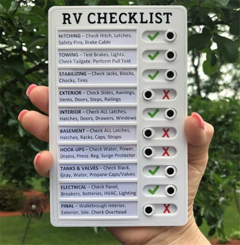 Tableau de Checklist Mémo en Plastique Premium