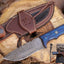 Premium Damascus Steel Hunting Knife with Elegant Pakka Wood Handle - Korvel