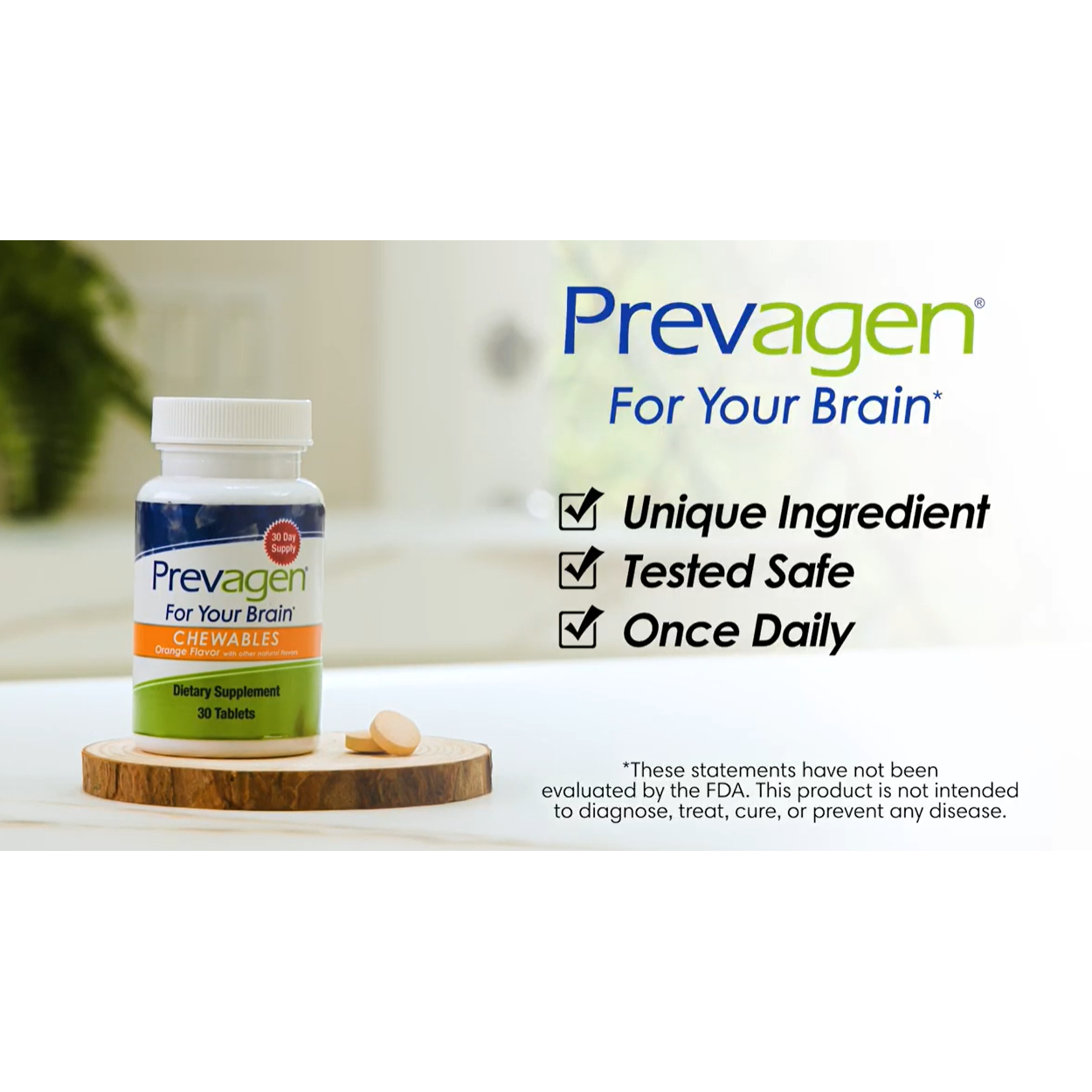 Prevagen Regular Strength Chewables - Exhibición de 6 Paquetes