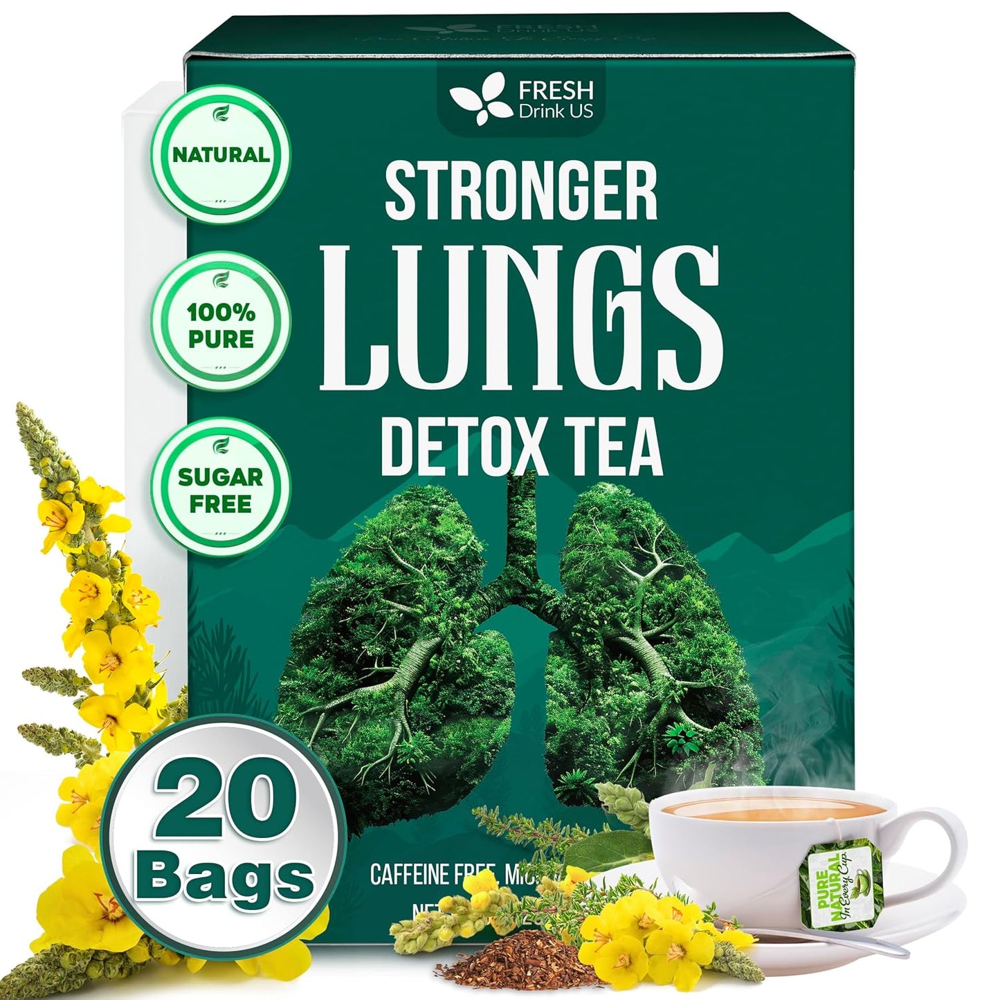 StrongerLungs Tea Bags - Premium Herbal Blend for Refreshing Breaths