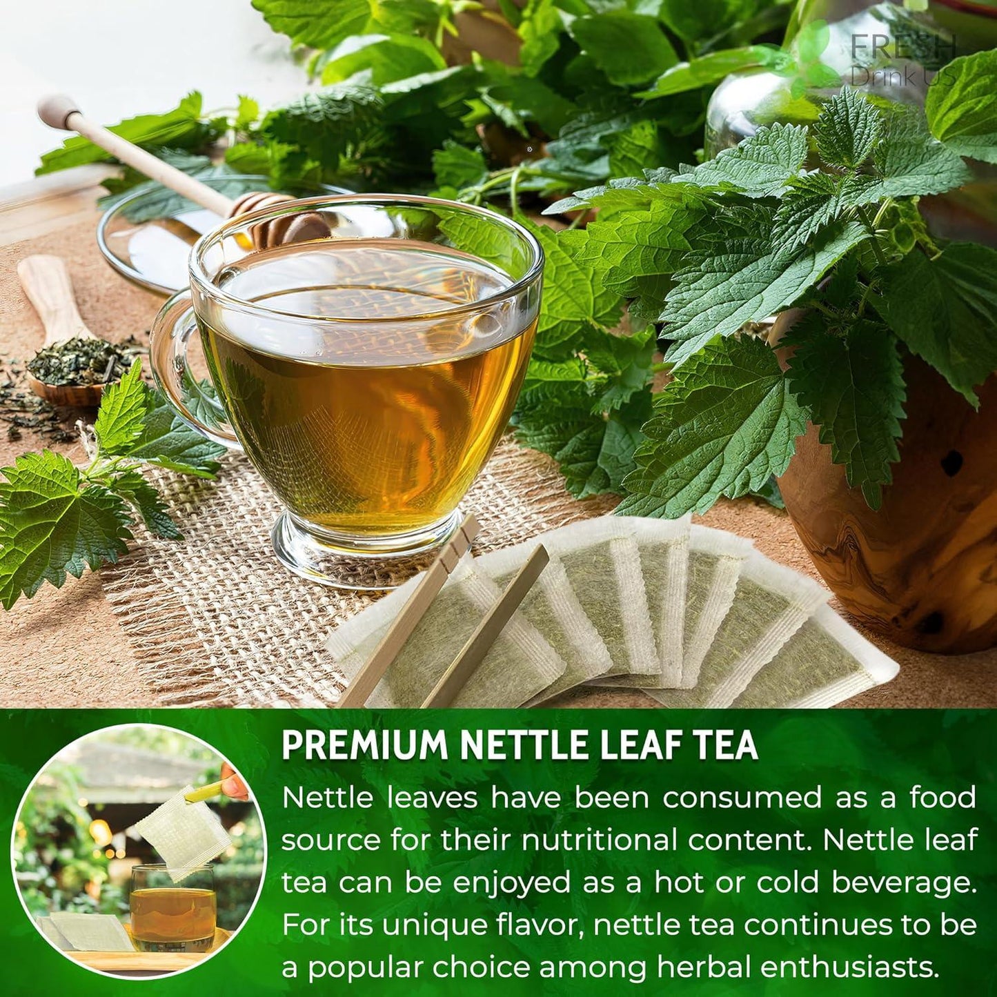 Premium Nettle Leaf Tea Bags - 100% Natural & Pure