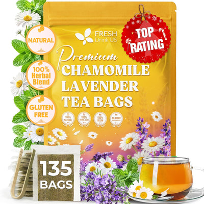 Premium Chamomile Lavender Tea Bags - Eco-Conscious & Caffeine-Free