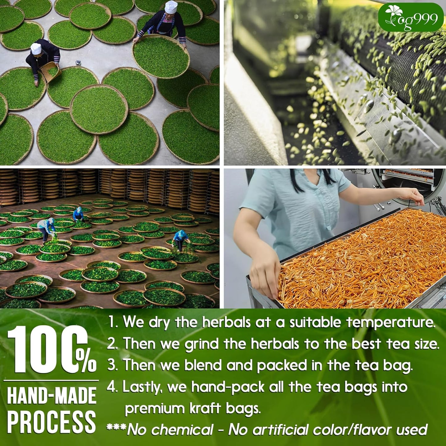 Bolsitas de té premium de menta y sen. Té natural para aliviar el estreñimiento. 