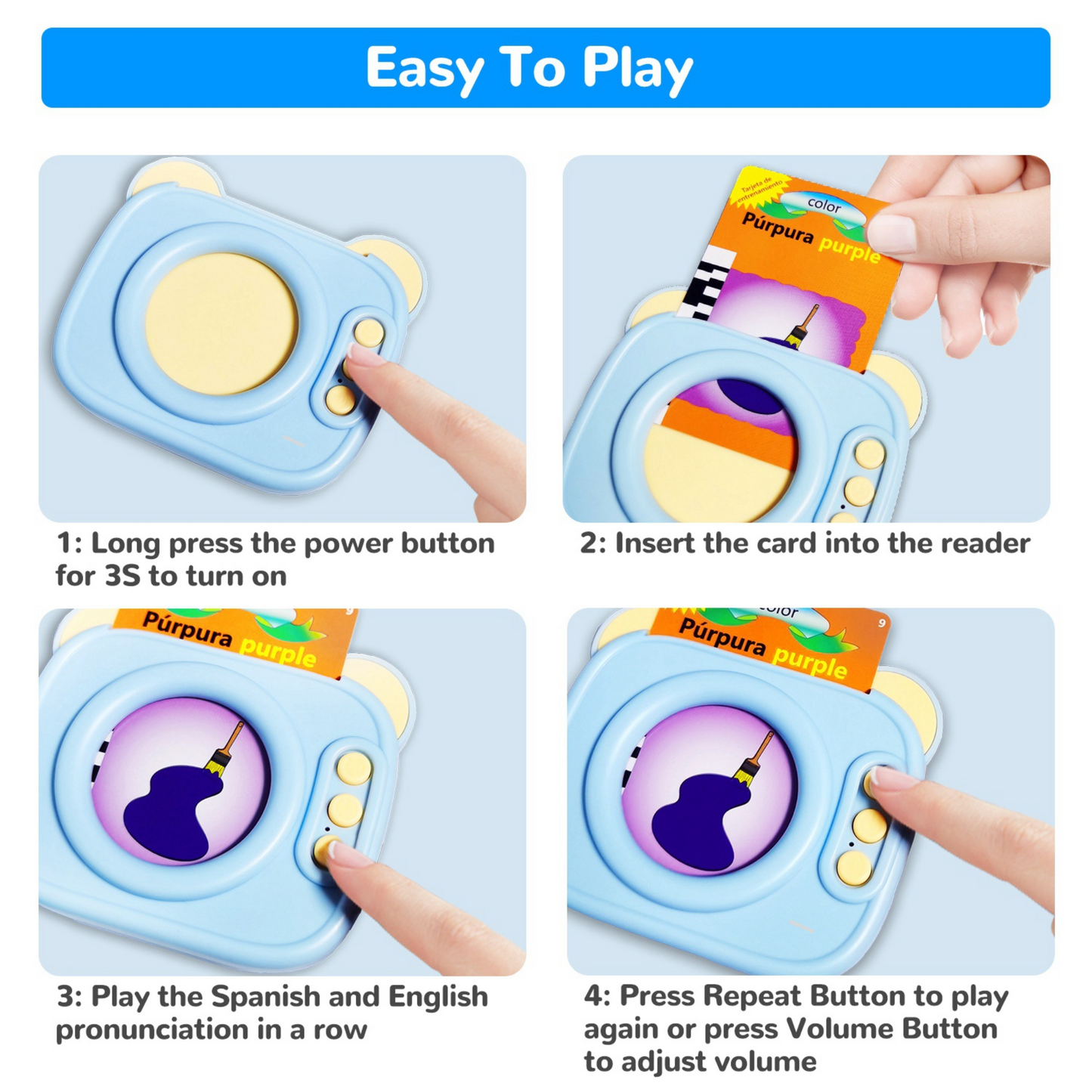 GBruno Bilingual Talking Flash Cards for Kids