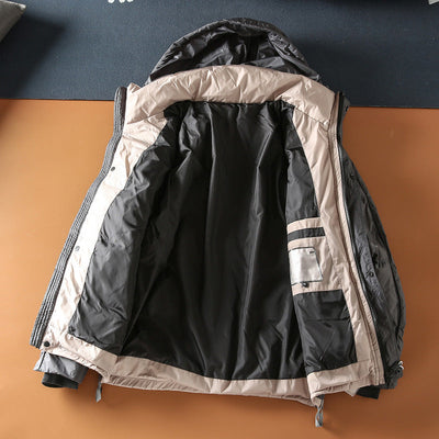 Waterproof Men's Casual Hooded Duck Down Jacket