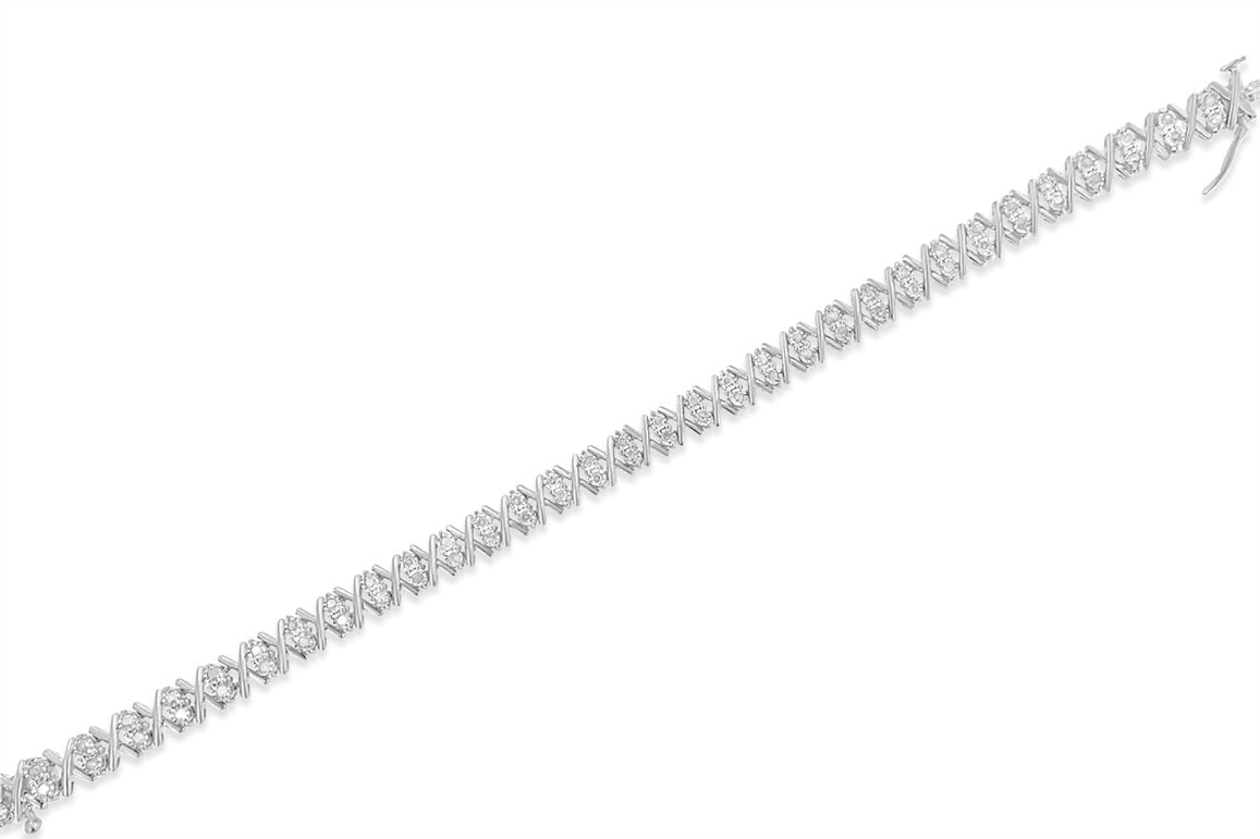 Pulsera de Tenis X-Link con Diamantes en Plata Esterlina .925