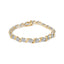 Pulsera de Clúster de Diamantes de Corte Redondo de 2.00 Cttw en Oro Amarillo de 10K