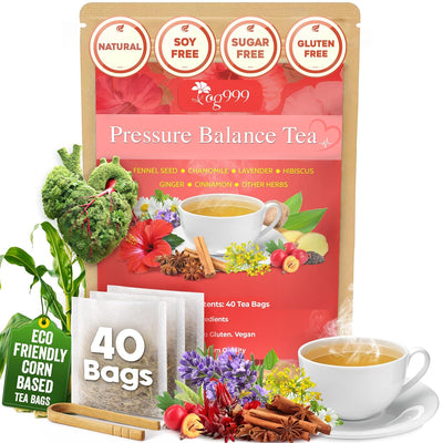 Pressure Balance Herbal Tea | Caffeine-Free & Vegan-Friendly Blend