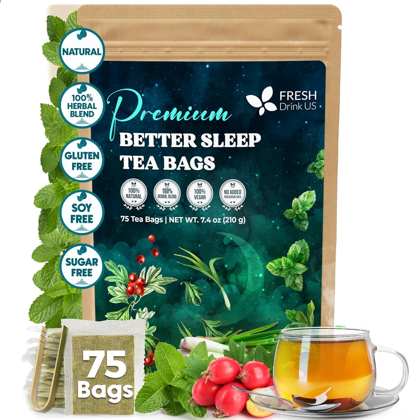 Mezcla de Té Herbal Premium para Dormir - Sin Cafeína a Granel