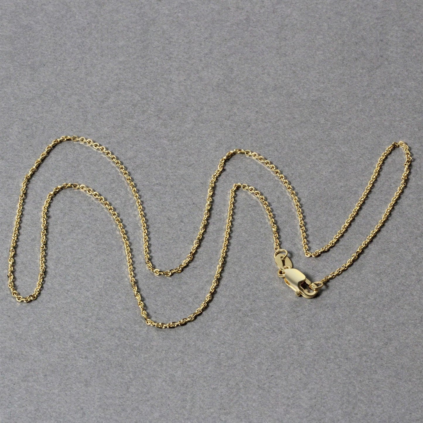10k Yellow Gold Diamond Cut Cable Link Chain - 1.10 mm