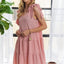 Robe Chic à Encolure en V avec Épaules à Nouer pour Femmes - Polyvalente et Flatteuse