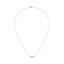 Collier en diamant princesse 3 pierres en or blanc 10K - 18 pouces