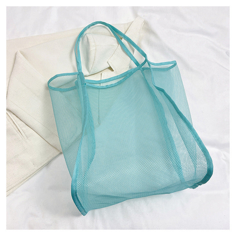 Transparent Mesh One-Shoulder Bag - Fashionable & Lightweight