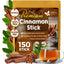 Palitos de canela, palitos enteros, corteza interior de canela 100 % natural y pura, sabor y aroma intensos a canela cruda, infusión de canela y especias, perfecta para bebidas calientes, sin aditivos, vegana. 
