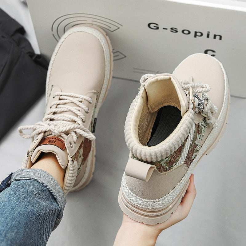 Men's High-Top Print Boots - Comfy & Breathable Casual Footwear