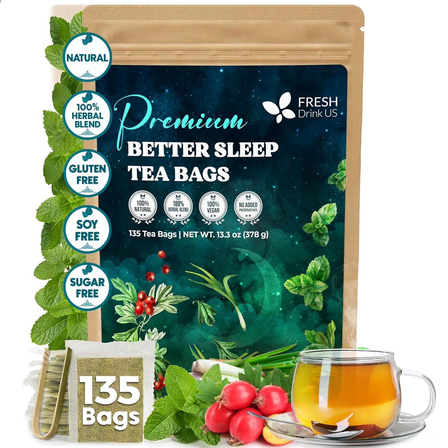 Mezcla de Té Herbal Premium para Dormir - Sin Cafeína a Granel