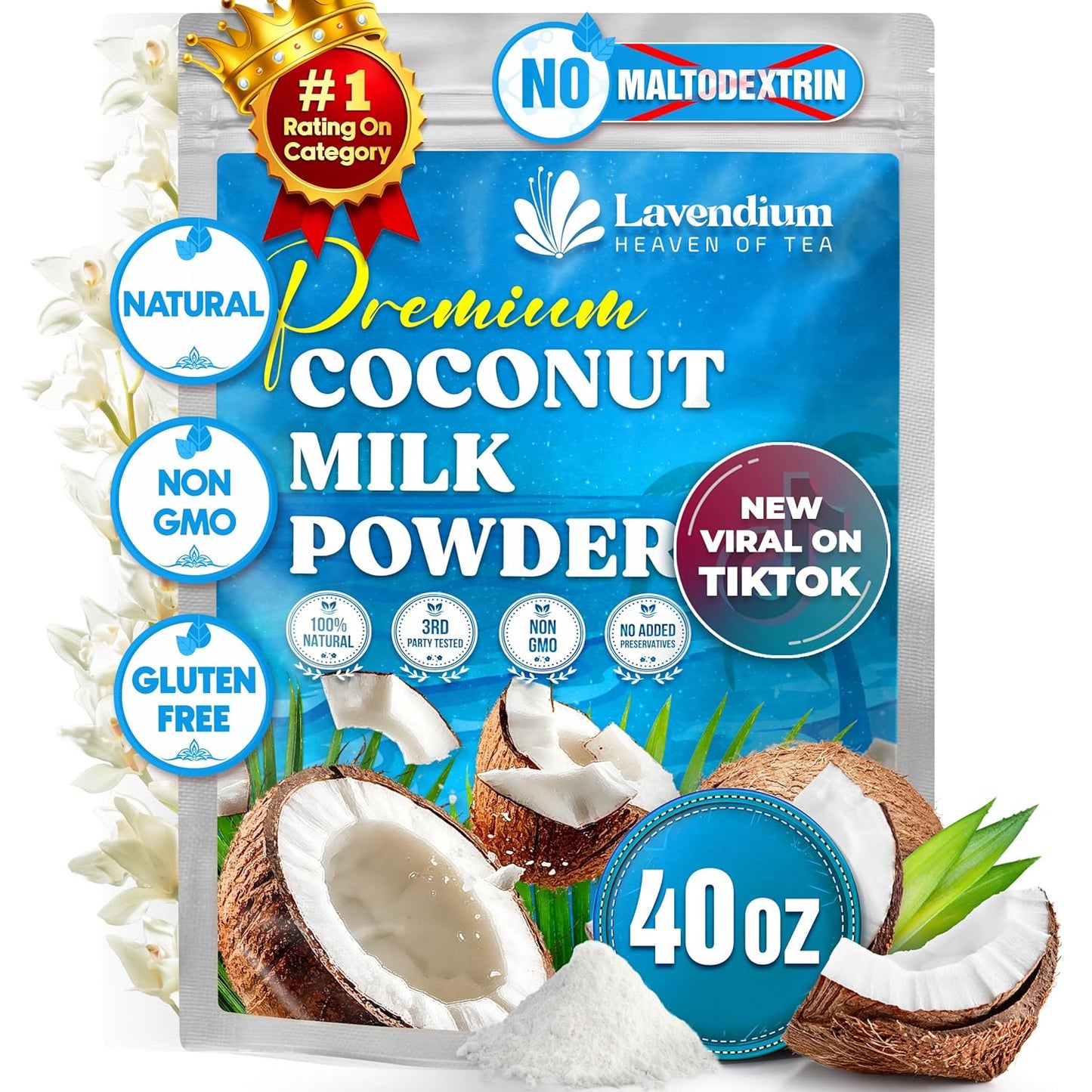 20oz Coconut Milk Powder - 100% Natural & Unsweetened