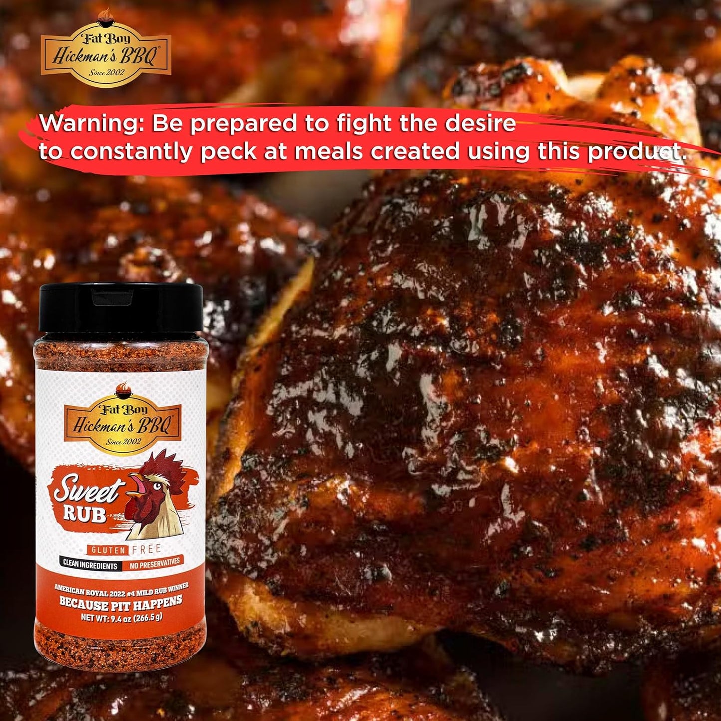 Sweet Natural Gluten Free BBQ Rub 9.4 oz - Korvel