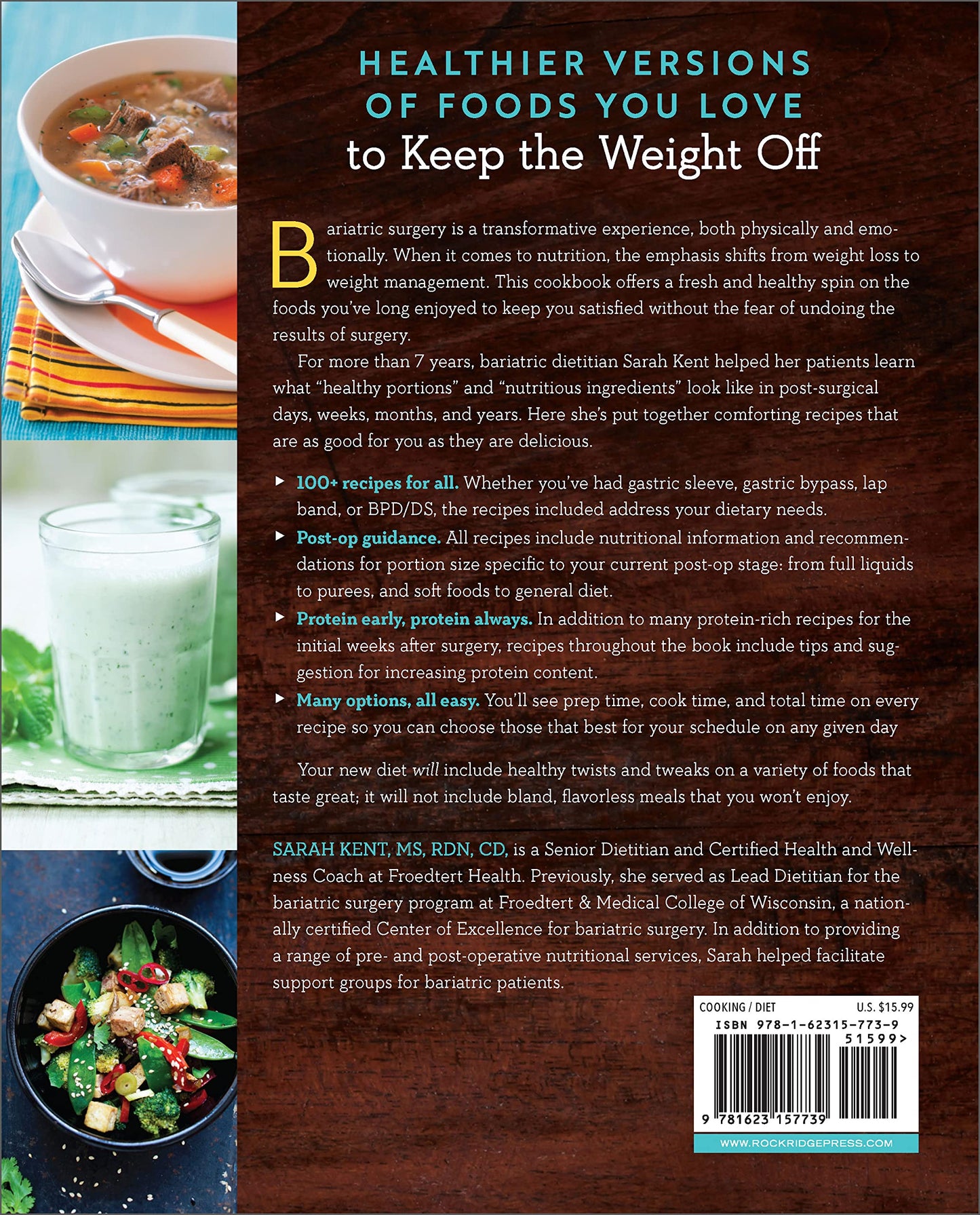 Libro de cocina bariátrica Fresh Start: Recetas saludables para disfrutar de tus comidas favoritas después de la cirugía bariátrica (encuadernado en espiral)