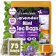 Premium Lavender Mint Tea Bags - 100% Natural Herbal Blend