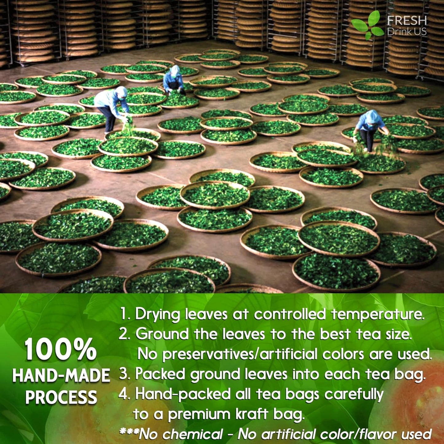 Premium Natural Guava Leaves - Whole Dried Herbal Tea
