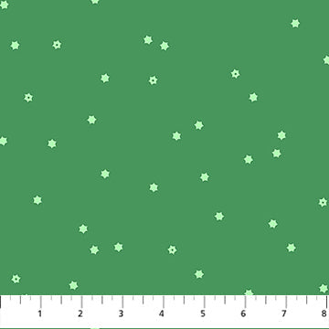 Tissu en coton Green Stars Seasons Basics - 44"/45" par yard