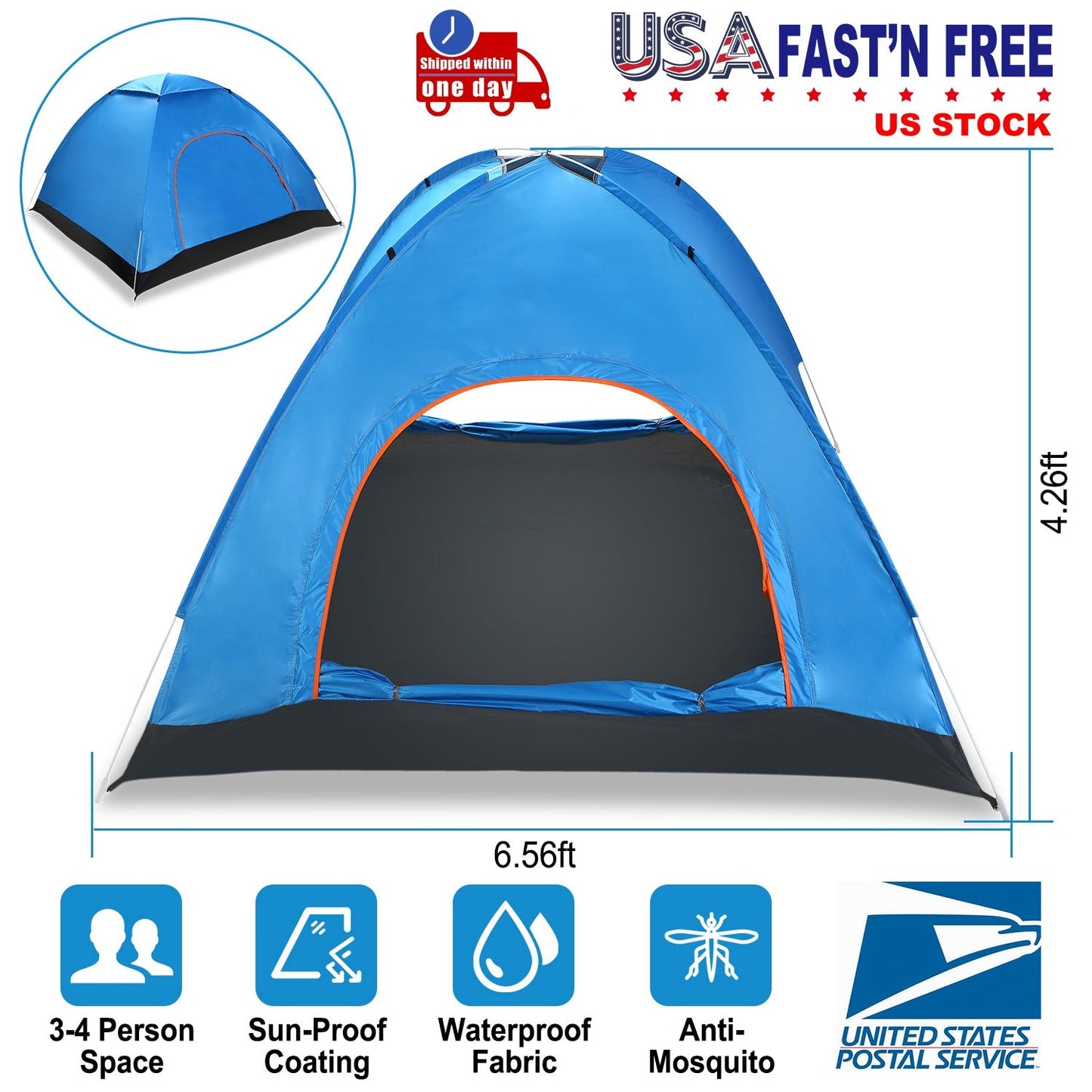 GBruno Carpa Impermeable para 4 Personas
