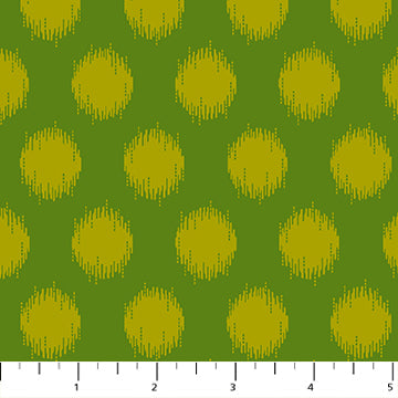 Pop Sugar Green Dots Cotton Fabric - 44"/45" Per Yard