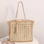 Handmade Grass Woven Shoulder Bag with Tassel