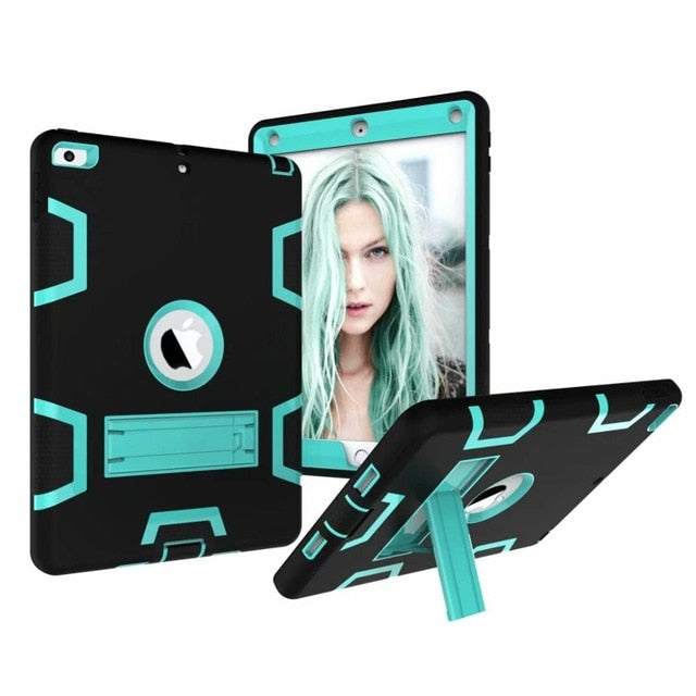 Armor Case For iPad2 iPad3 iPad4 Kids Safe Heavy Duty Silicone Hard Cover For Ipad 4 3 2 iPad 3 2 Tablet Case - Korvel