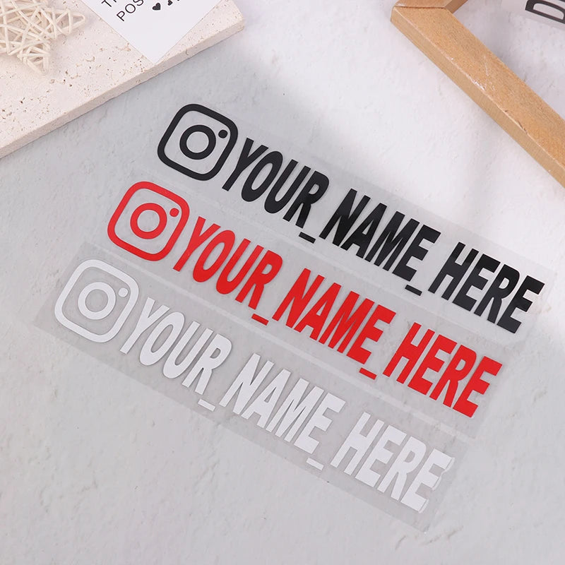 New Car Sticker User Name Custom Personalized Vinyl Decals Motorcycle For Customization Needs Remarks Car Sticker - Korvel