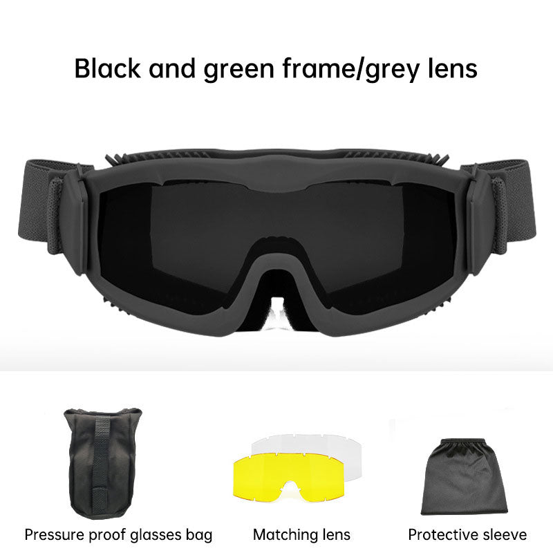 Tactical glasses anti-sand shooting goggles outdoor equipment military fans field anti-impact glasses - Korvel