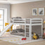 Twin over Twin Bunk Bed with Convertible Slide and Ladder   White - Korvel