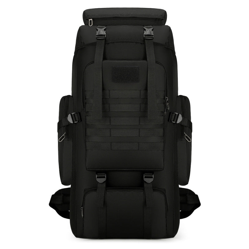 Canvas Large Capacity Backpack Travel Bag Men's Backpack Outdoor Sports Mountaineering Bag Hiking Retro Military Bag - Korvel