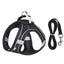 Adjustable Reflective Breathable Mesh Pet Harness for Cats and Dogs with Leash for Outdoor Use - Korvel