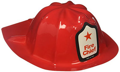 Rhode Island Novelty Plastic Firefighter Chief Hat - Set of 24
