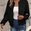Veste Bomber à Fermeture Éclair Texturée