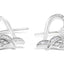 Boucles d'oreilles pendantes en argent sterling en forme de cœur avec diamants