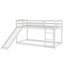 Twin over Twin Bunk Bed with Convertible Slide and Ladder   White - Korvel